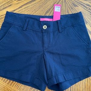 Callahan Jacquard Short True Navy Blue Lilly Pulitzer size 6 Women’s shorts